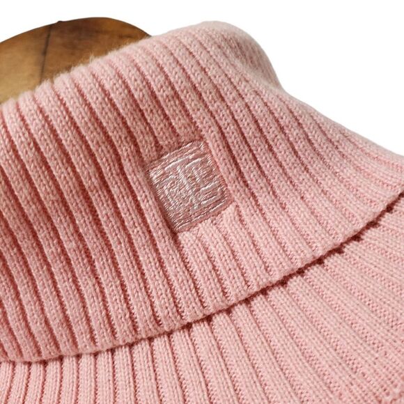 Lauren Ralph Lauren Womens Pink Turtleneck Sweater Size M LRL VTG 90s Cotton - Picture 3 of 10
